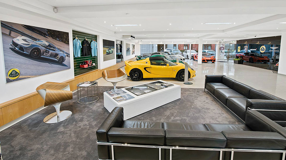 Lotus Melbourne Sports Car Dealership Showroom